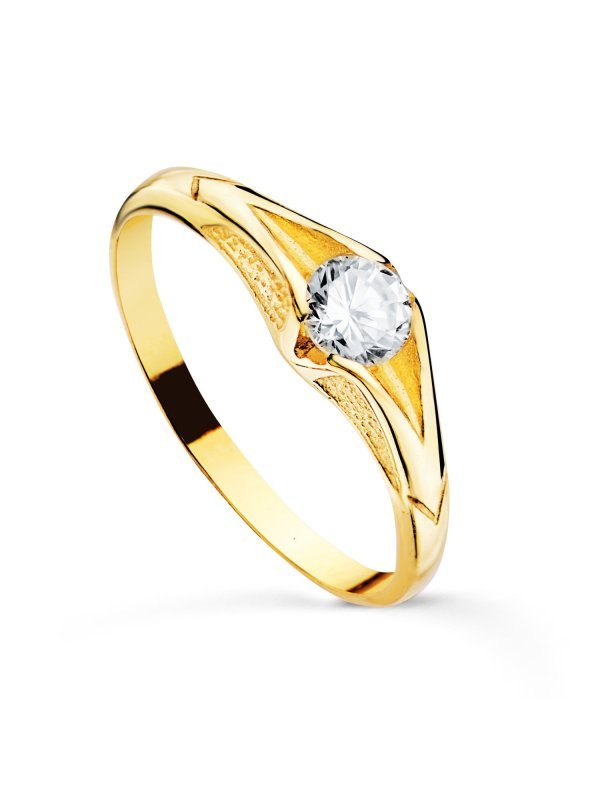18K SOLITARIO ORO AMARILLO CADETE...