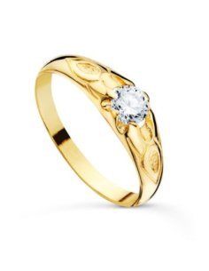 18K SOLITARIO ORO AMARILLO...