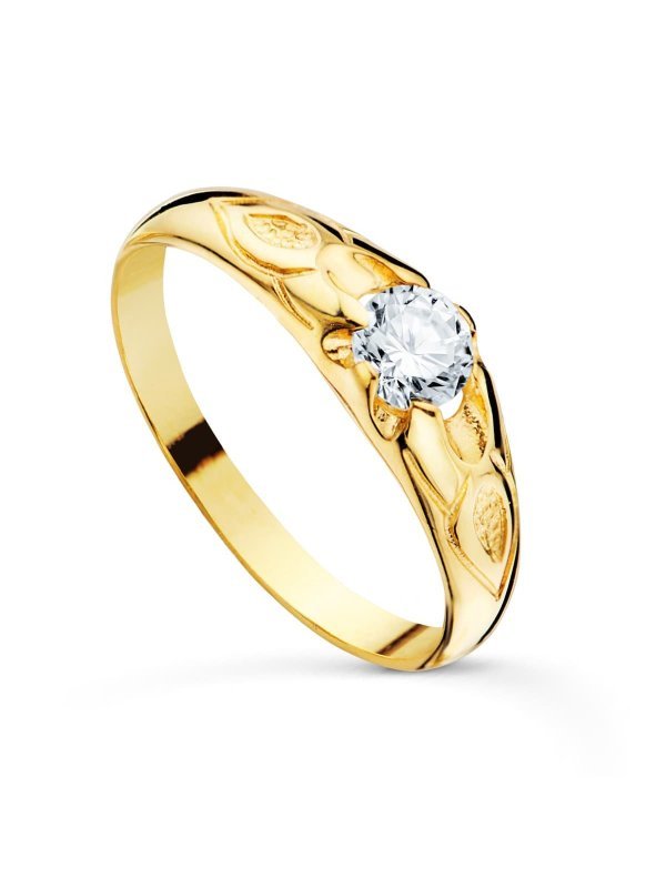 18K SOLITARIO ORO AMARILLO CADETE...