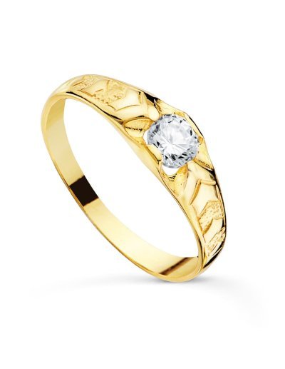 18K SOLITARIO ORO AMARILLO...