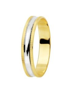 18K ALIANZA ORO BICOLOR...