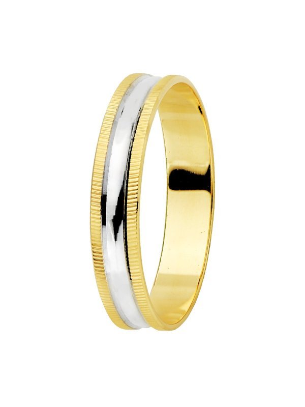 18K ALIANZA ORO BICOLOR BRILLO Y...
