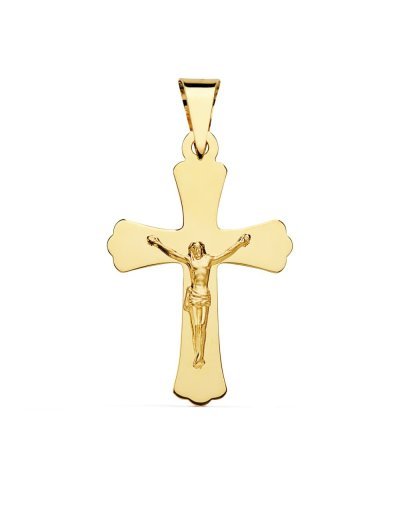 18K CRUZ CON CRISTO 34X22 MM