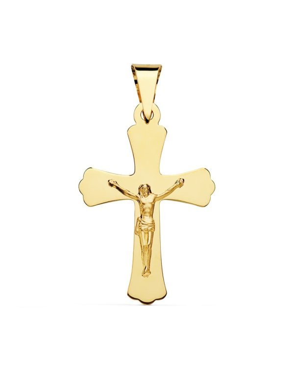 18K CRUZ CON CRISTO 34X22 MM