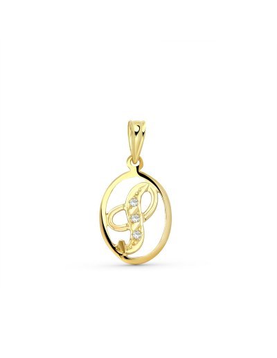 18K COLGANTE LETRA S CON...