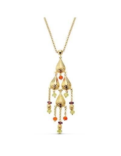 18K GARGANTILLA PIEDRAS 42CM