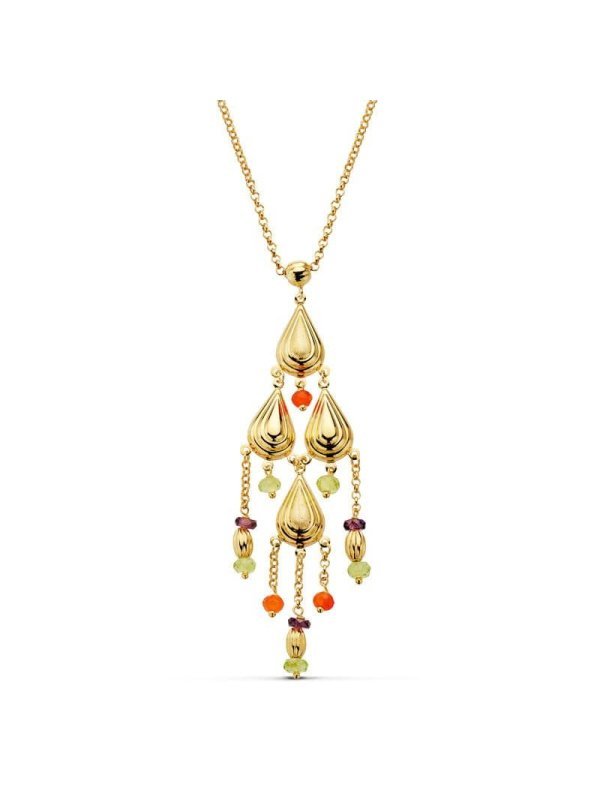 18K GARGANTILLA PIEDRAS 42CM