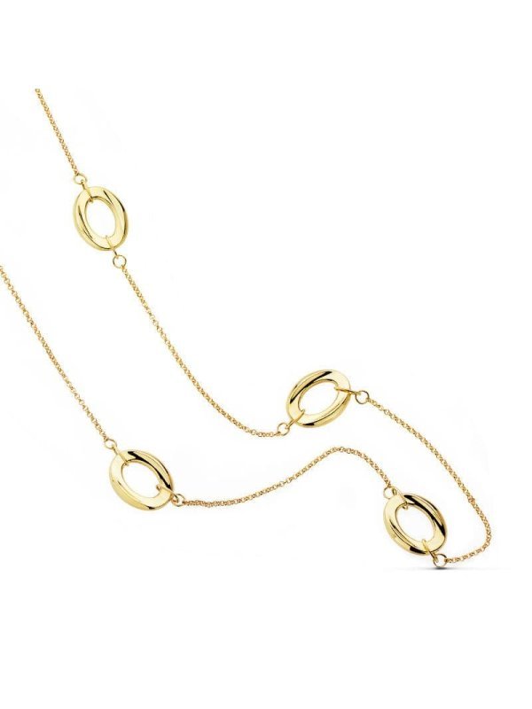18K GARGANTILLA ESLABONES 80 CM