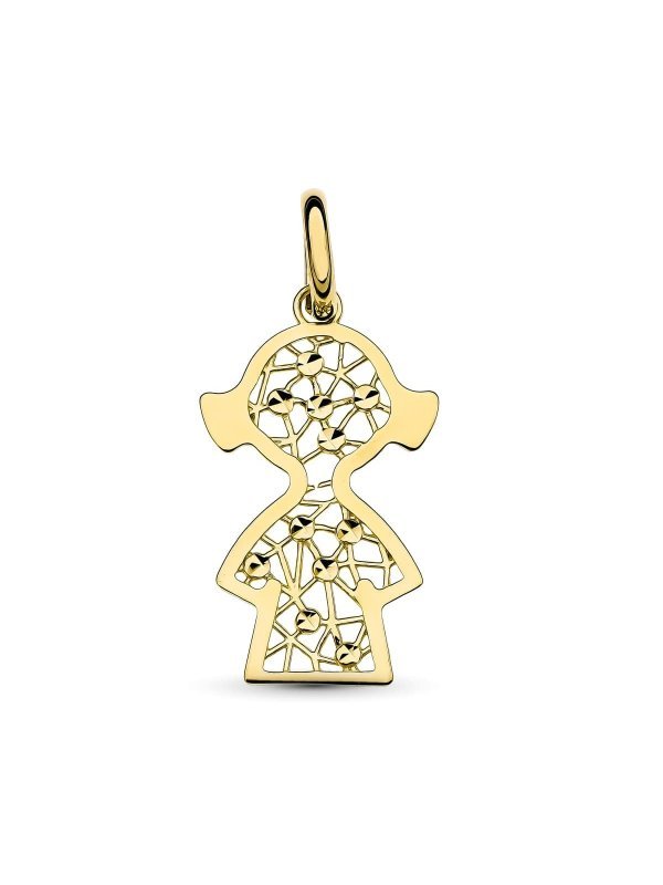 18K COLGANTE ORO AMARILLO NIÃ‘A 29X17 MM
