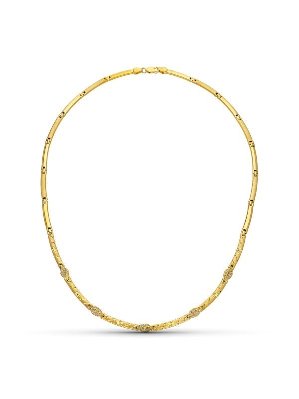 18K GARGANTILLA ORO AMARILLO TRAMOS...