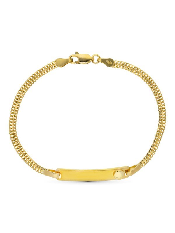 18K ESCLAVA ORO BICOLOR 17 CM