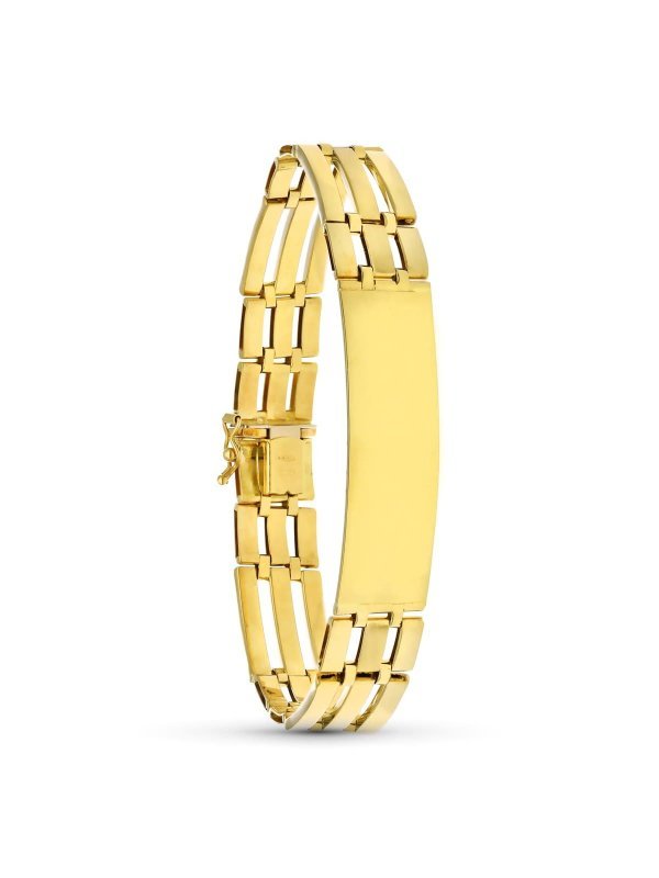 18K ESCLAVA ORO AMARILLO HUECA 21.5...