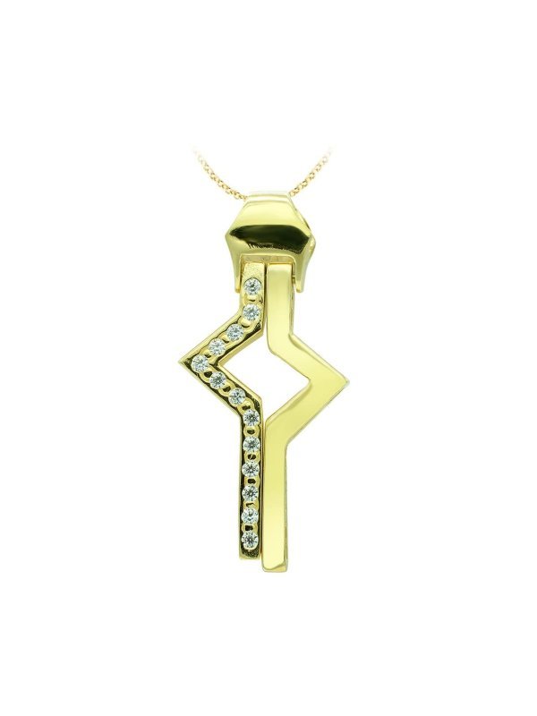 18K CRUZ ORO AMARILLO CIRCONITAS...