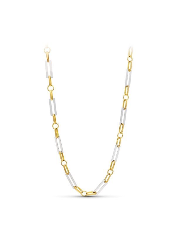18K GARGANTILLA ORO BICOLOR ESLABONES...