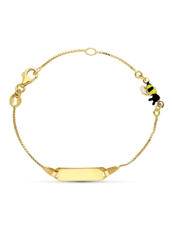 18K ESCLAVA ORO AMARILLO ABEJA...