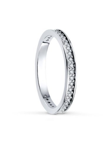 18K ALIANZA ORO BLANCO CIRCONITAS 3 MM
