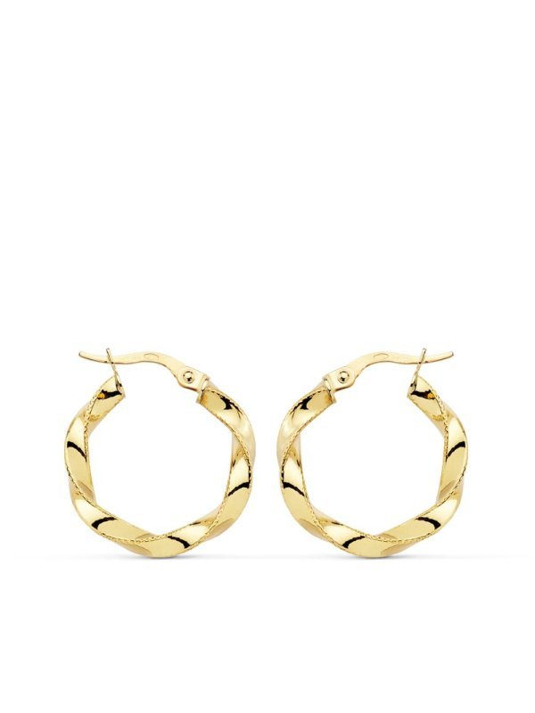 18K AROS ORO AMARILLO RELIADOS HILO...