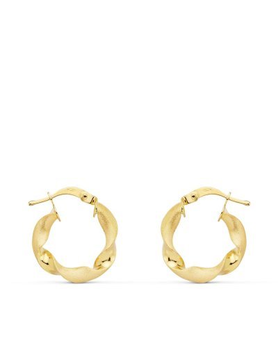 18K AROS ORO AMARILLO MATE...
