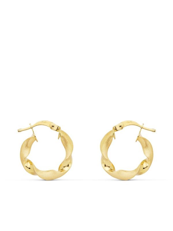 18K AROS ORO AMARILLO MATE Y BRILLO...