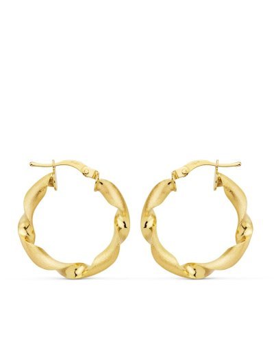 18K AROS ORO AMARILLO MATE...