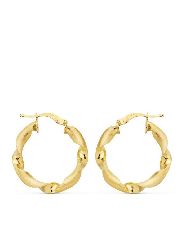 18K AROS ORO AMARILLO MATE Y BRILLO...