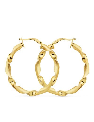 18K AROS ORO AMARILLO MATE...