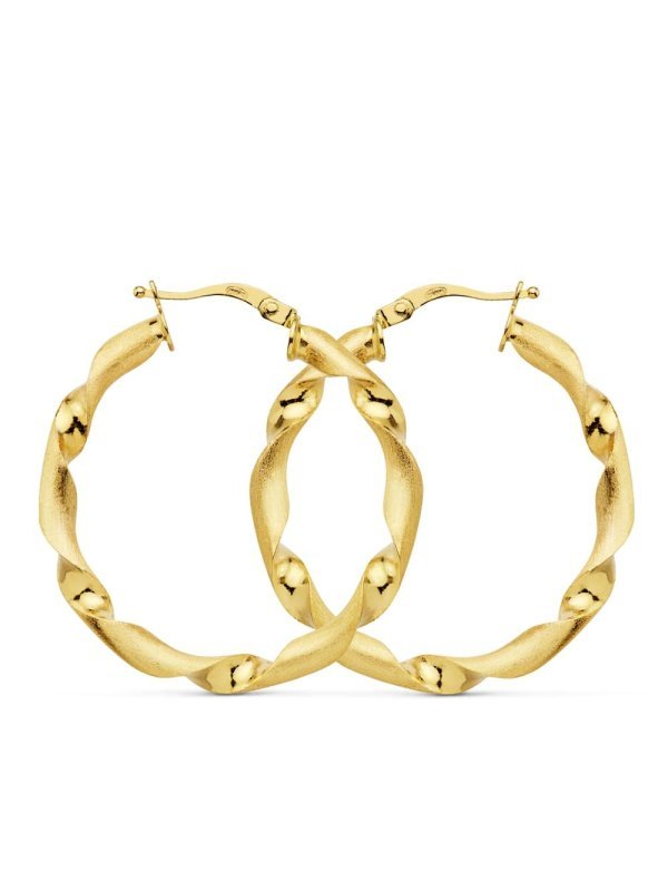 18K AROS ORO AMARILLO MATE Y BRILLO...
