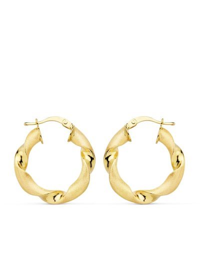 18K AROS ORO AMARILLO MATE...