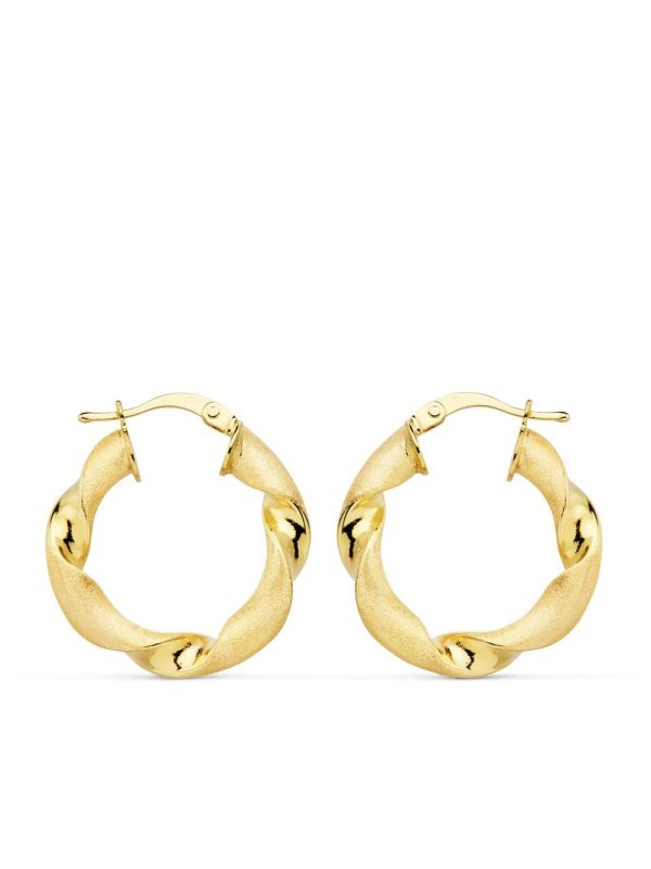 18K AROS ORO AMARILLO MATE Y BRILLO...