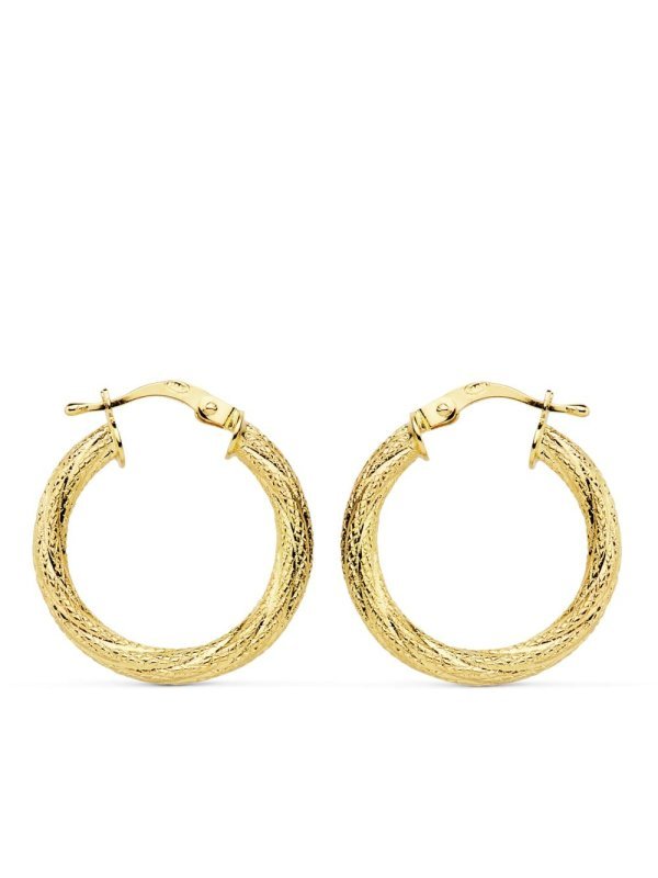 18K AROS ORO AMARILLO HUECOS...