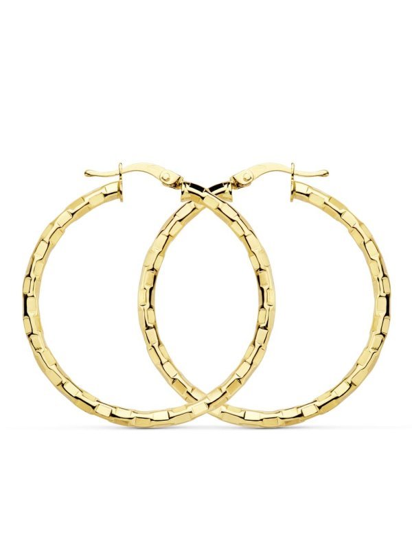 18K AROS ORO AMARILLO HUECOS...