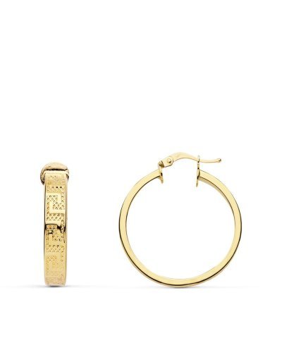 18K AROS ORO AMARILLO GRECA...