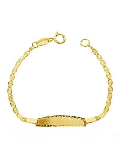 18K ESCLAVA TALLADA 12 CM