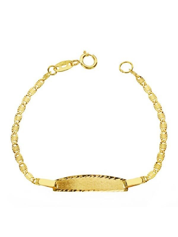 18K ESCLAVA TALLADA 12 CM
