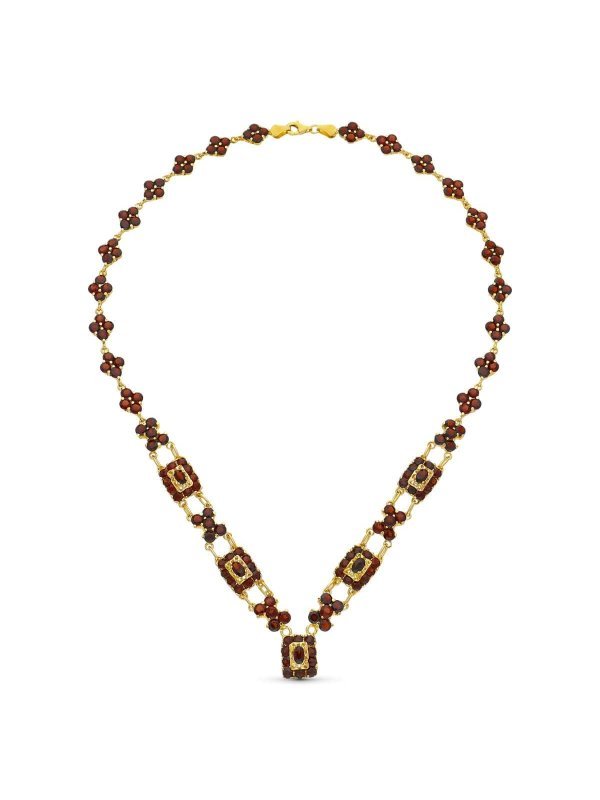 18K GARGANTILLA ORO AMARILLO GRANATES