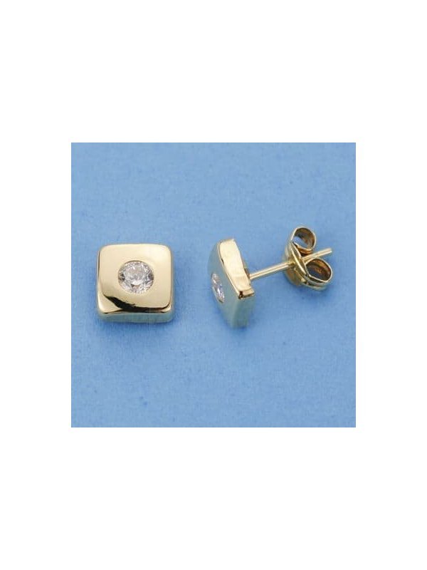18K PENDIENTES ORO AMARILLO CUADRADOS...