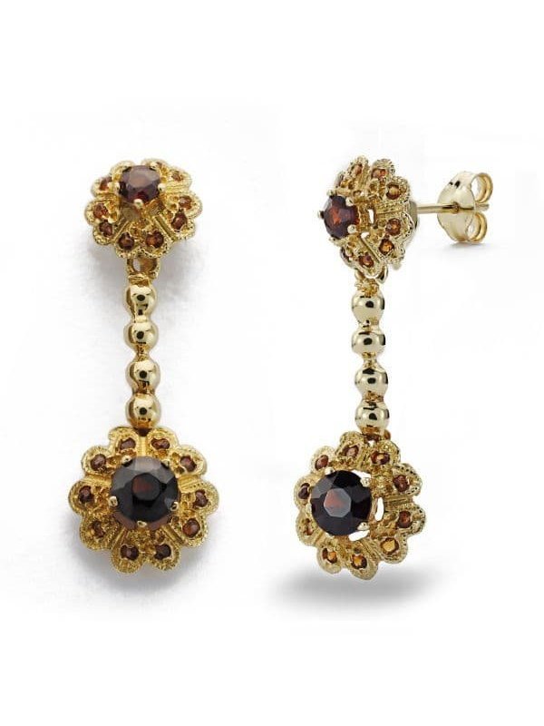 18K PENDIENTES LARGOS. 2 CUAJOS....