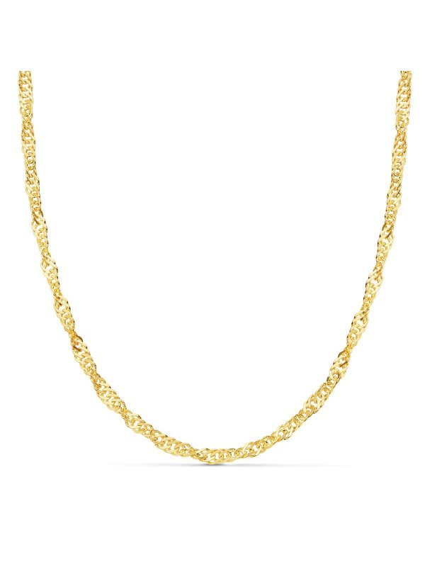 18K CADENA MACIZA SINGAPUR 50 CM 4 MM