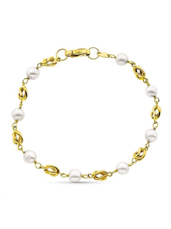 18K PULSERA ORO AMARILLO 17 CM JAULA...