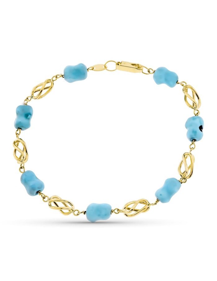 18K PULSERA ORO AMARILLO JAULA Y...