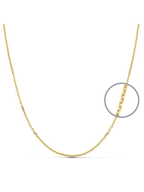 18K CADENA MACIZA FORZADA 50 CM ANCHO...