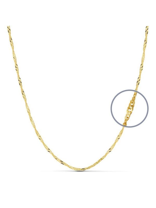 18K CADENA ORO AMARILLO SINGAPUR 50CM...