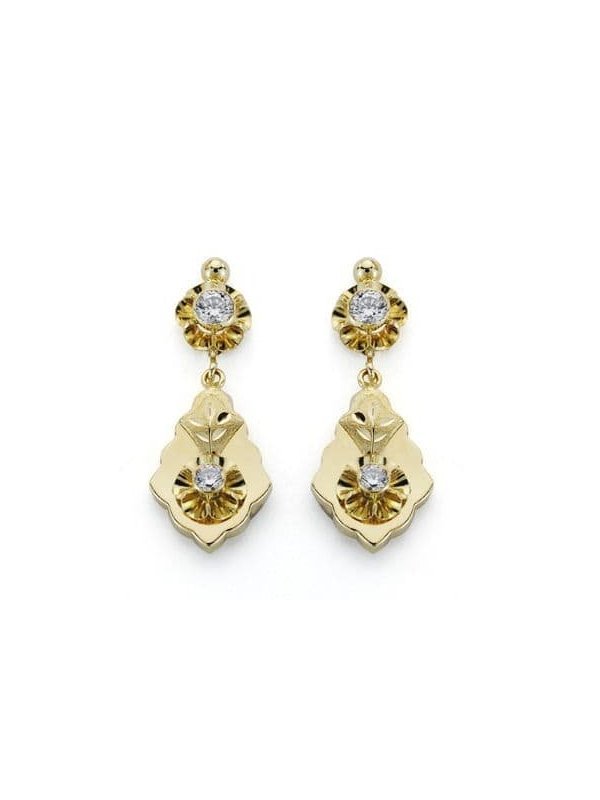 18K PENDIENTES CUBANAS CIRCONITAS...