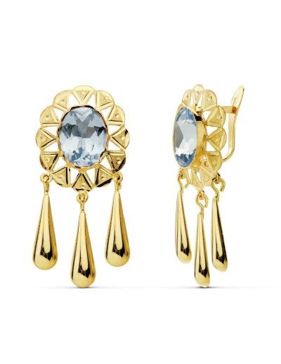 18K PENDIENTES CUBANAS...