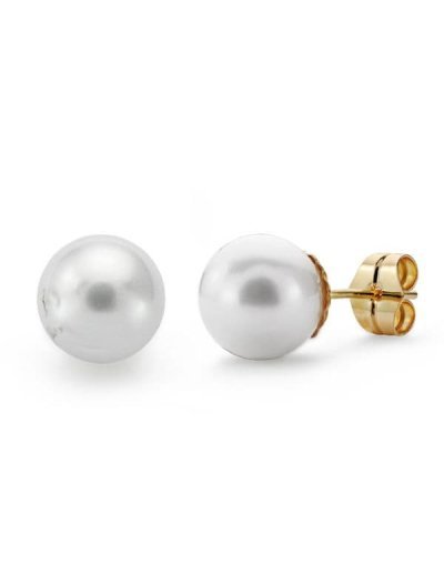 18K PENDIENTES PERLA...