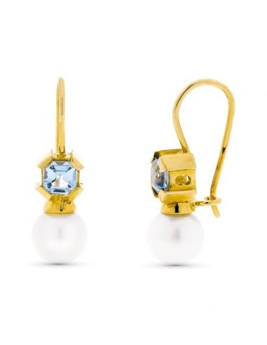 18K PENDIENTES PERLA CULTIVADA 7 MM...