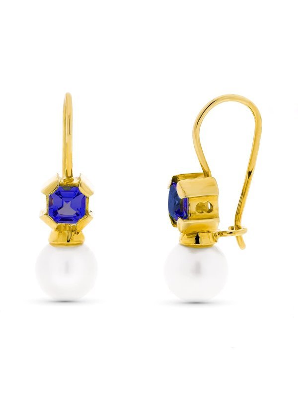 18K PENDIENTES PERLA CULTIVADA 7 MM...