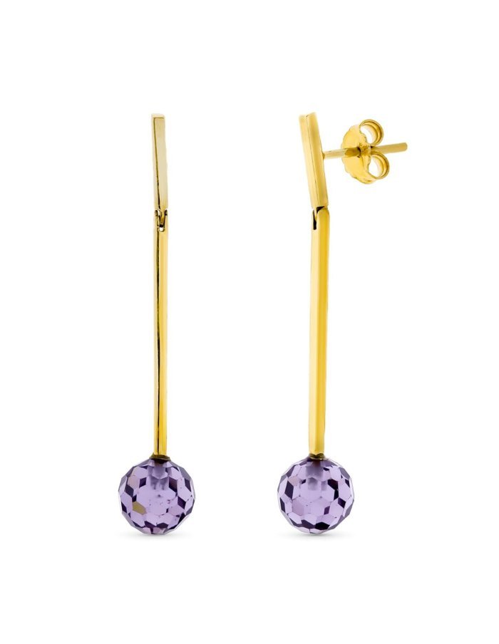 18K PENDIENTES ORO AMARILLO LARGOS...