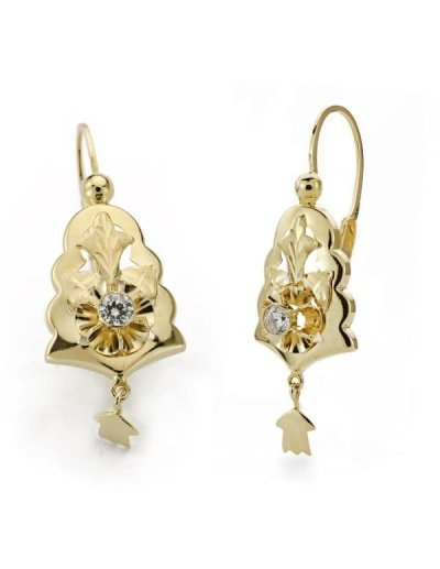 18K PENDIENTES CIGARRON...