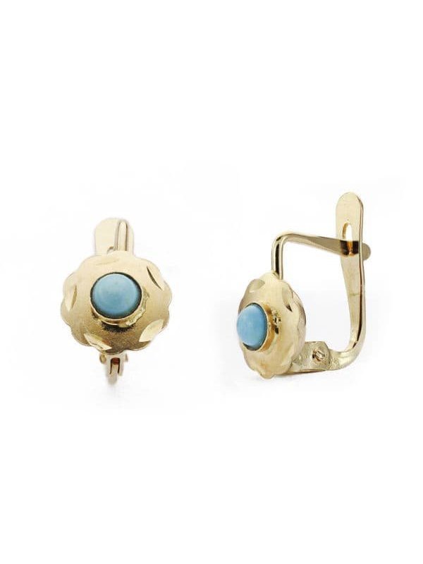 18K PENDIENTES ORO AMARILLO CUBANAS...